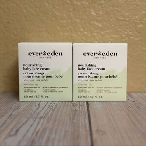 Bundle of 2 Evereden Nourishing Baby Face Cream Unscented 50ml / 1.7 oz New